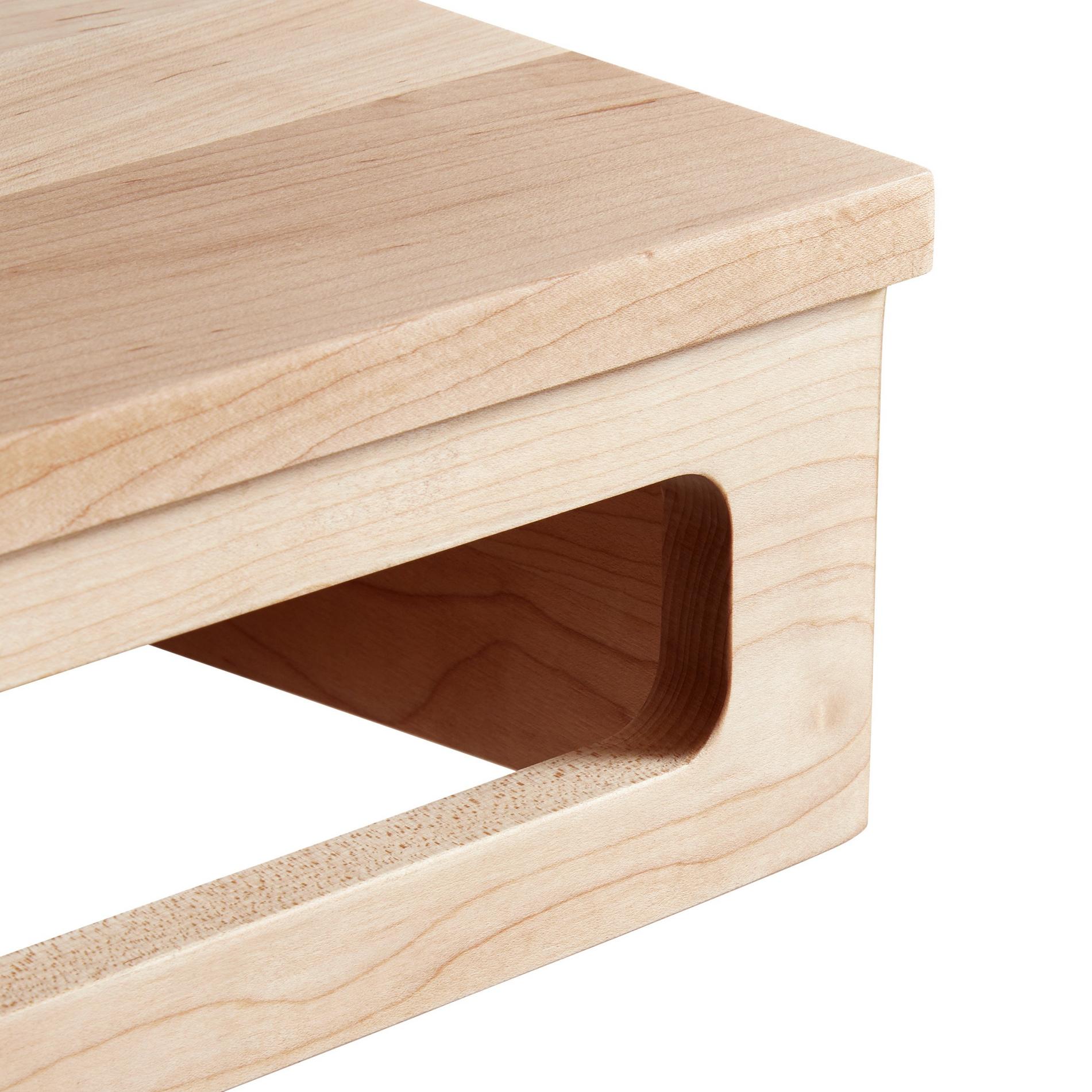 24" Nadiya WallMount Vessel Sink Vanity Unfinished Maple No Faucet