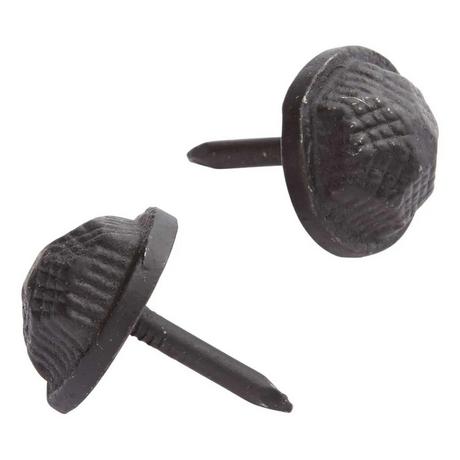Hand-Forged Iron Round Dome Knurled Clavos - Set of 6