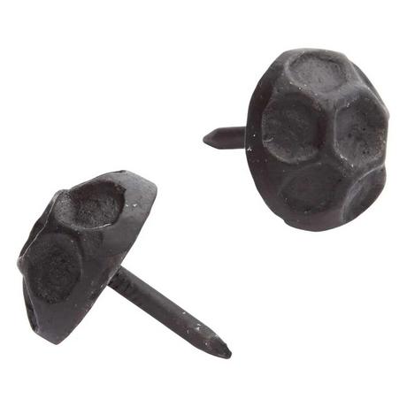 Hand-Forged Iron Round Honeycomb Clavos - Set of 6