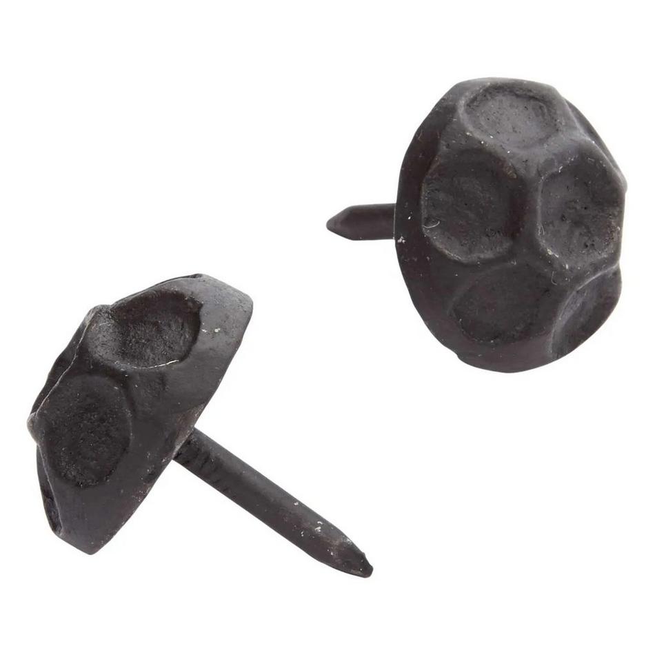 Hand-Forged Iron Round Honeycomb Clavos - Set of 6, , large image number 1