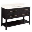 48" Robertson Vanity - Black - Arctic White 1 Hole, White RUM Sink, , large image number 1