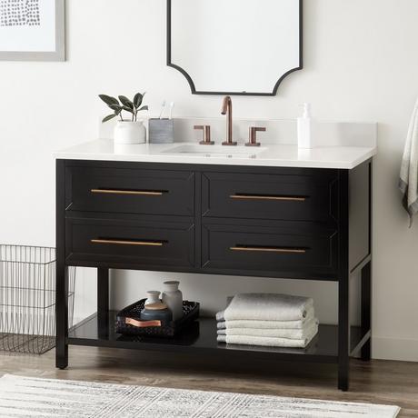 48" Robertson Vanity for Rectangular Undermount Sink - Black