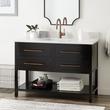 48" Robertson Vanity - Black - Feathered White 1 Hole, White RUM Sink, , large image number 0