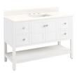 48" Olsen Console Vanity - Soft White - BN Hardware - Arctic White Widespread, White RUM Sink, , large image number 0