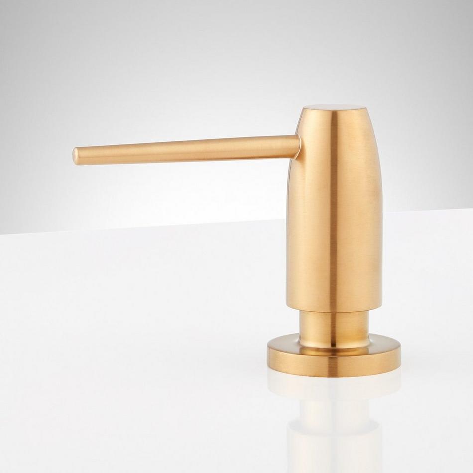 Contemporary Soap or Lotion Dispenser - Brushed Gold, , large image number 1
