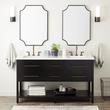 60" Robertson Double Console Vanity for Rectangular Undermount Sinks - Black, , large image number 0