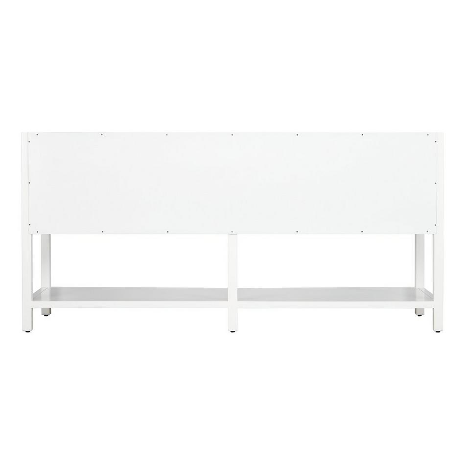 72" Robertson Double Console Vanity for Undermount Sinks - Bright White, , large image number 5