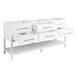 72" Robertson Double Console Vanity for Undermount Sinks - Bright White, , large image number 3
