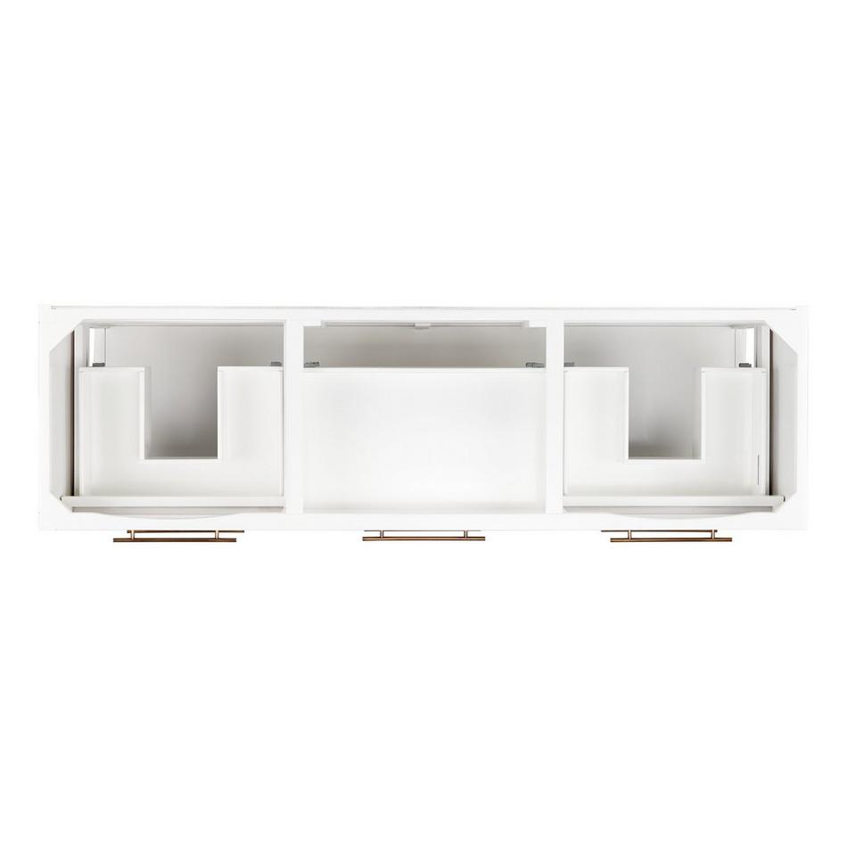 72" Robertson Double Console Vanity for Rectangular Undermount Sinks - Bright White, , large image number 5