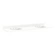 73" Quartz Top for Rectangular Sinks - 48" Centers - 8" - Feathered White - White Sinks, , large image number 0