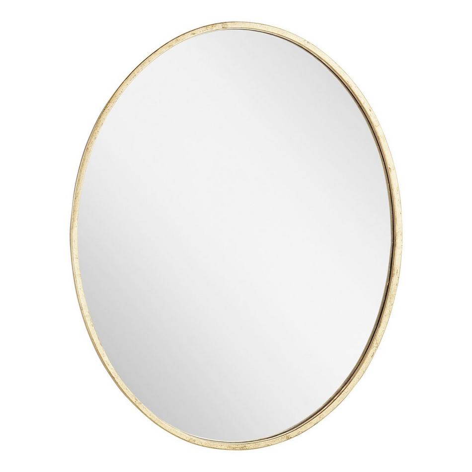 Amyr Oval Decorative Vanity Mirror - Gold Leaf, , large image number 1
