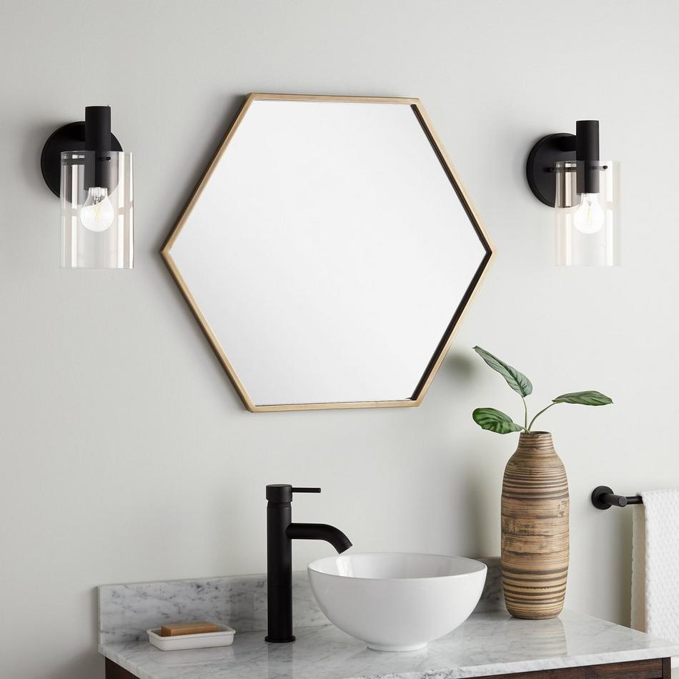 Sauma Hexagonal Decorative Vanity Mirror, , large image number 0