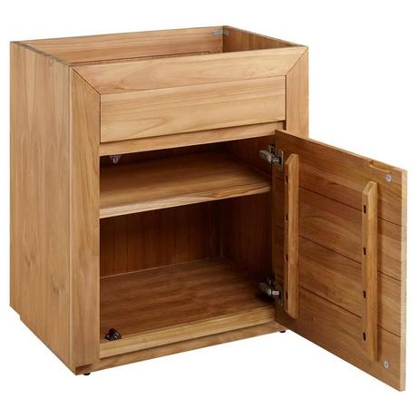 30" Bastian Teak Vanity for Undermount Sink - Natural Teak