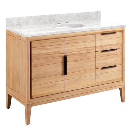 48" Aliso Teak Vanity for Undermount Sink - Natural Teak