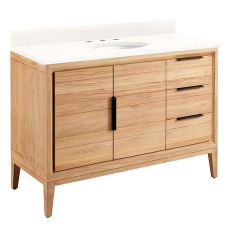 48" Aliso Teak Vanity for Undermount Sink - Natural Teak