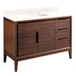 48" Aliso Teak Vanity for Undermount Sink - Java - Arctic White Quartz 8" - White Sink, , large image number 0