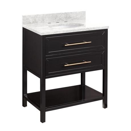 30" Robertson Console Vanity for Undermount Sink - Black