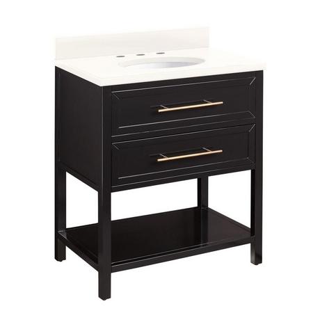 30" Robertson Console Vanity for Undermount Sink - Black