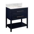 30" Robertson for Undermount Sink - Midnight Navy - Carrara Marble 8" - Sink, , large image number 0