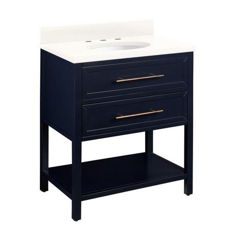 30" Robertson Console Vanity for Undermount Sink - Midnight Navy Blue