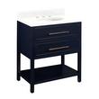 30" Robertson for Undermount Sink - Midnight Navy - Feathered White Quartz 8" - Sink, , large image number 1