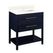 30" Robertson for Rect Undermount Sink - Midnight Navy - Arctic White Quartz Single Hole - Sink, , large image number 1