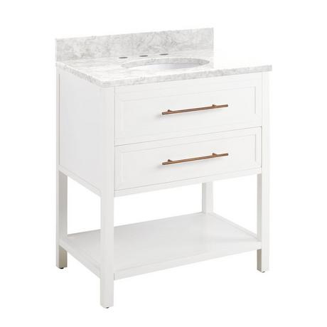 30" Robertson Console Vanity for Undermount Sink - Bright White