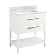 30" Robertson for Rectangular Undermount Sink - Bright White - Carrara Marble Single Hole - Sink, , large image number 0