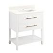 30" Robertson for Rect Undermount Sink - Bright White - Arctic White Quartz Single Hole - Sink, , large image number 1