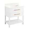 30" Robertson for Rect Undermount Sink - Bright White - Arctic White Quartz no Faucet Hole - Sink, , large image number 1