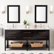 72" Robertson Double for Rect Undermount Sinks - Black - Arctic White Quartz Single Hole - Sink, , large image number 0
