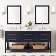 72" Robertson Double for Undermount Sinks - Midnight Navy - Arctic White Quartz 8" - Sink, , large image number 0