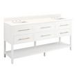 72" Robertson Double for Rect Undermount Sinks - Bright White - Arctic White Quartz 8" - Sink, , large image number 1