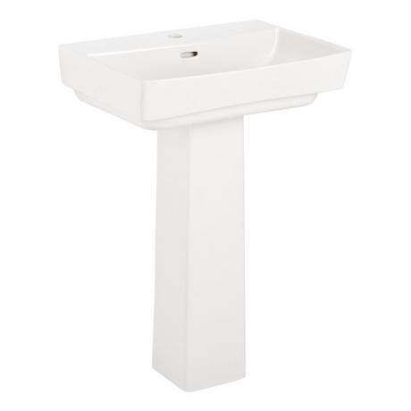 Pentero Pedestal Sink - White