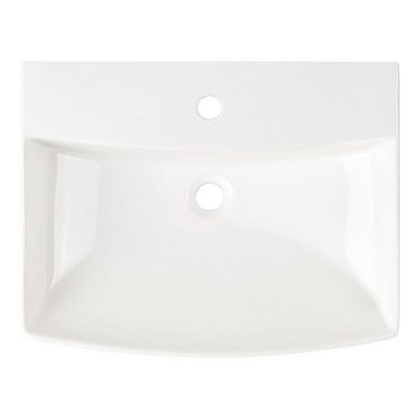 Pentero Pedestal Sink - White