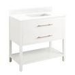 36" Robertson Vanity Cabinet - Bright White - Arctic White No Holes - White RUM Sink, , large image number 0