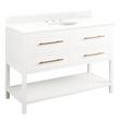 48" Robertson Vanity Cabinet - Bright White - Feathered White Widespread - White UM Sink, , large image number 0