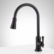 Amberley Single-Hole Pull-Down Spray Kitchen Faucet - Matte Black, , large image number 2