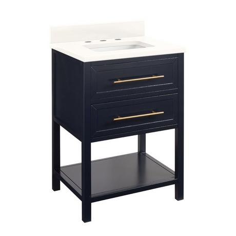 24" Robertson Mahogany Console Vanity for Rectangular Undermount Sink - Midnight Navy Blue