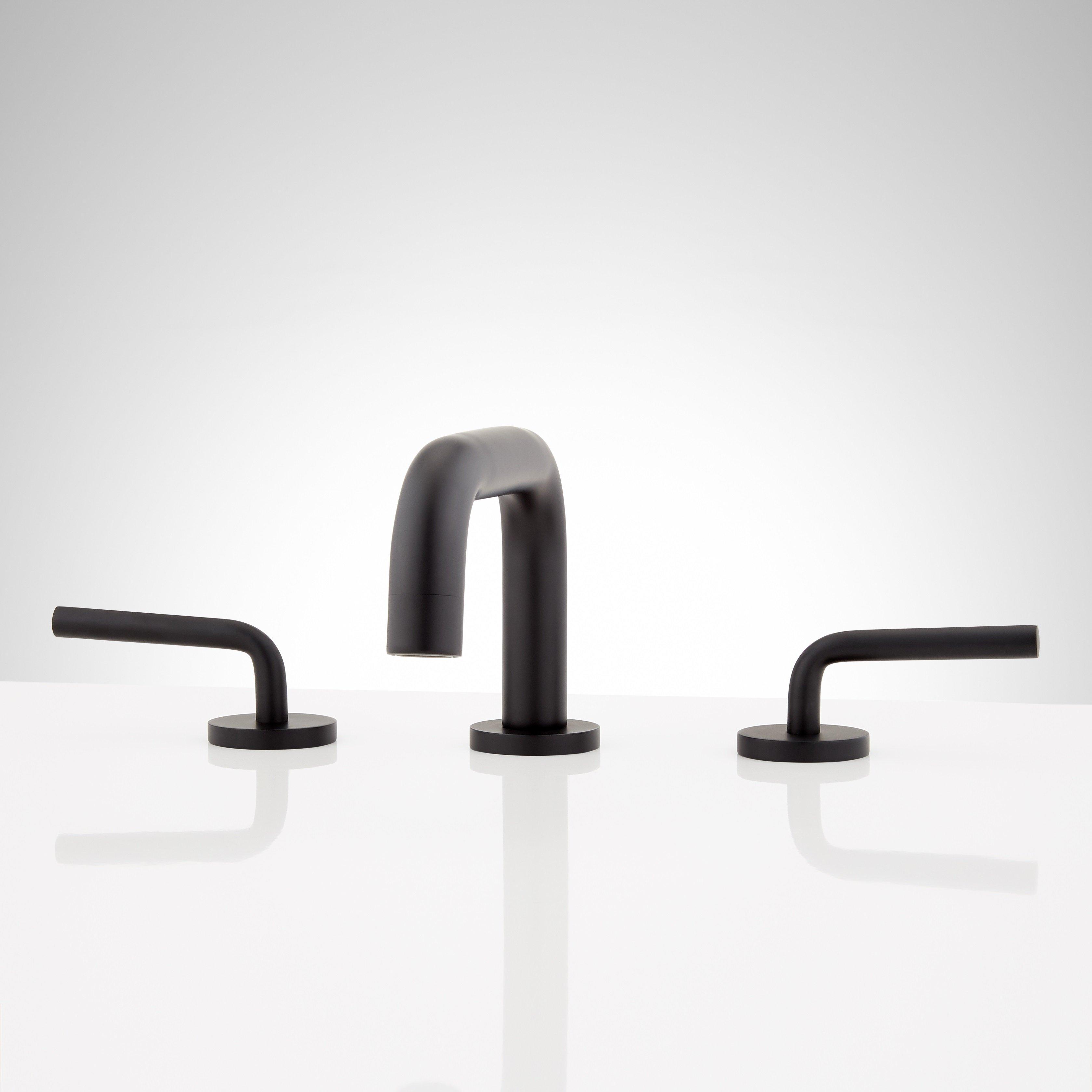 Ruscello Widespread Bathroom Faucet - Matte Black | Signature Hardware