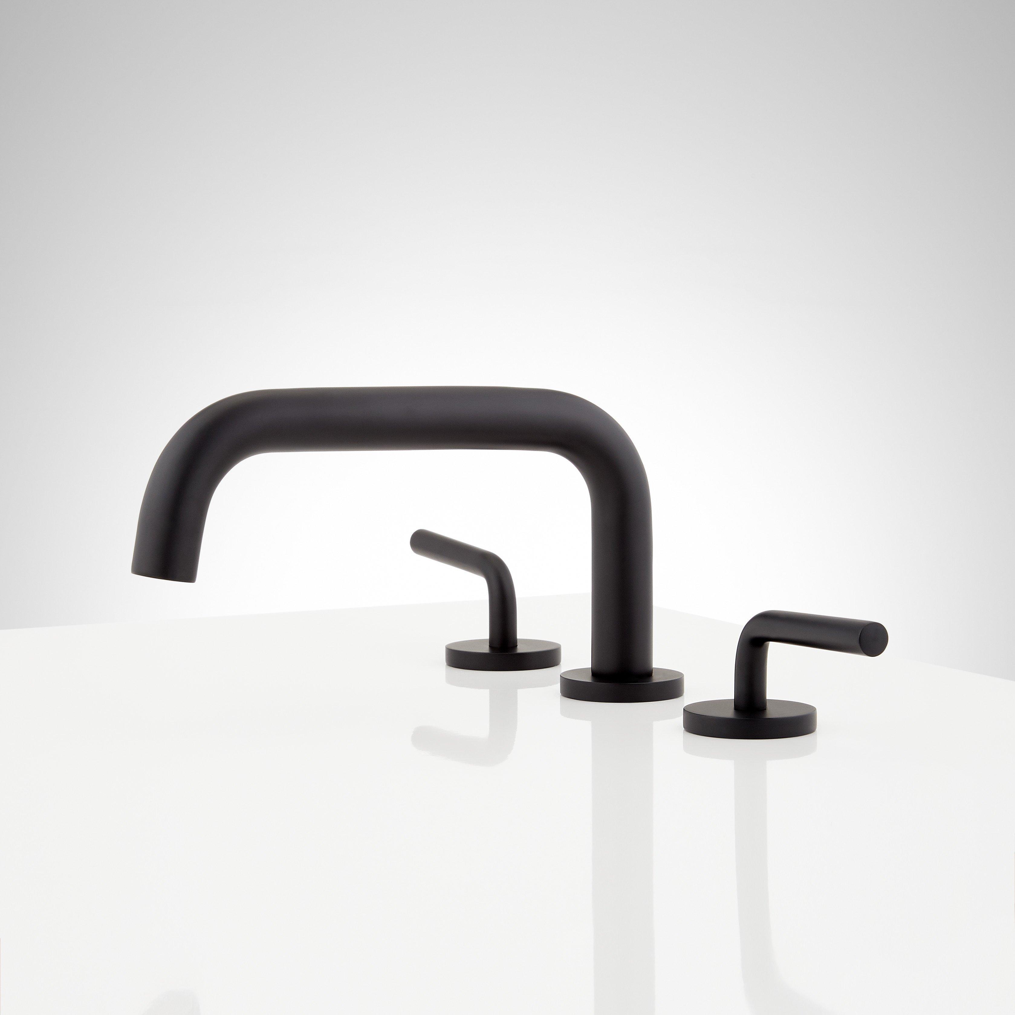 Signature Hardware Key West Widespread deals Bathroom Faucet Matte Black