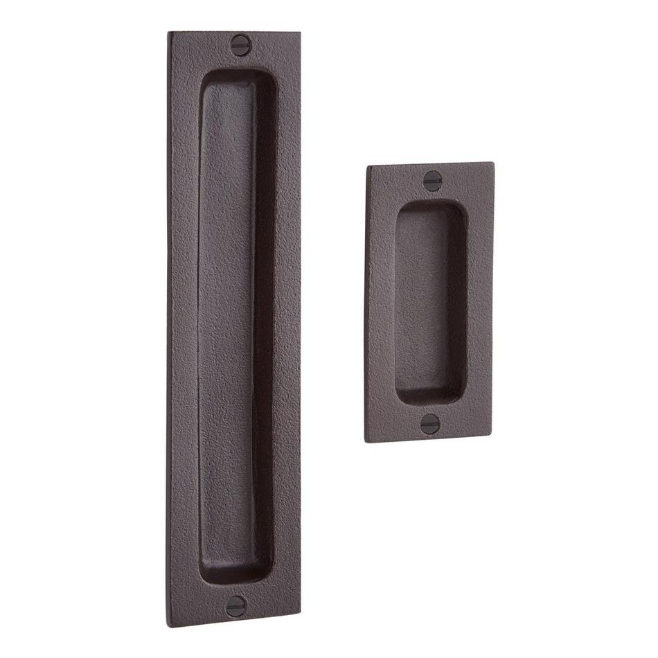 4" Bronze Rectangular Pocket Door Pull Dark Bronze, , large image number 1