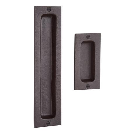 Bronze Rectangular Pocket Door Pull