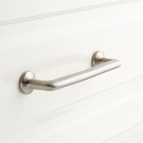 Belfast Solid Brass Cabinet Pull in Brushed Nickel