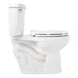 Bradenton Two-Piece Round Toilet with 14" Rough-In - 16" Bowl Height - White - No Seat, , large image number 1