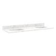 61" Marble Top for Rectangular Sinks - 30-1/2" Centers - No Faucet Holes - Carrara - No Sink, , large image number 0