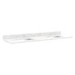 73" Marble Top for Rectangular Sinks - 36" Centers - No Faucet Holes - Carrara Marble - White Sink, , large image number 0