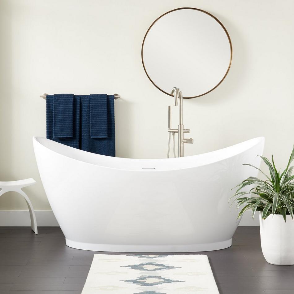 69" Torben Acrylic Freestanding Tub with Slotted Overflow and Foam, , large image number 0