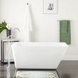 55" Jaidyn Acrylic Freestanding Tub - Tap Deck / No Drillings - White Trim with Foam, , large image number 0