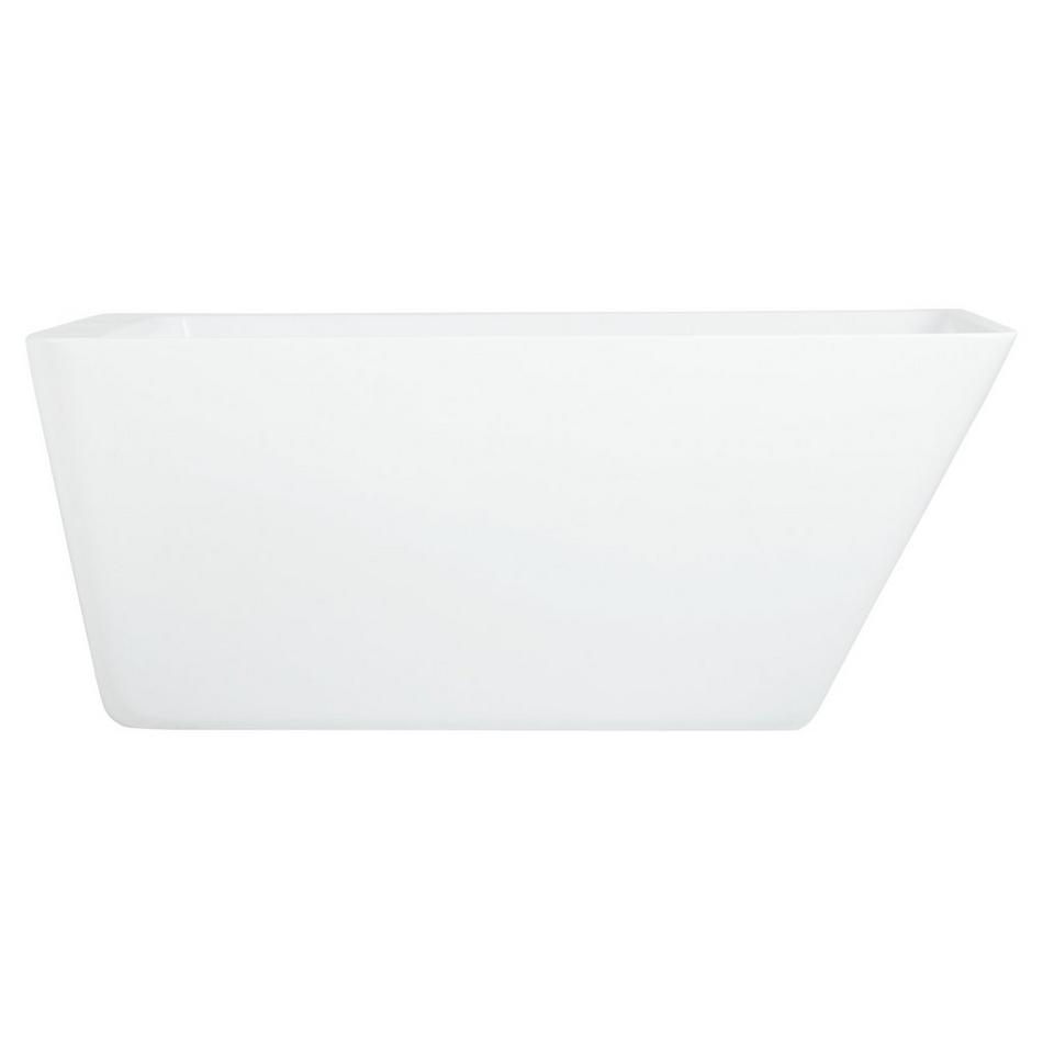 55" Jaidyn Acrylic Freestanding Tub - Tap Deck / No Drillings - White Trim with Foam, , large image number 2